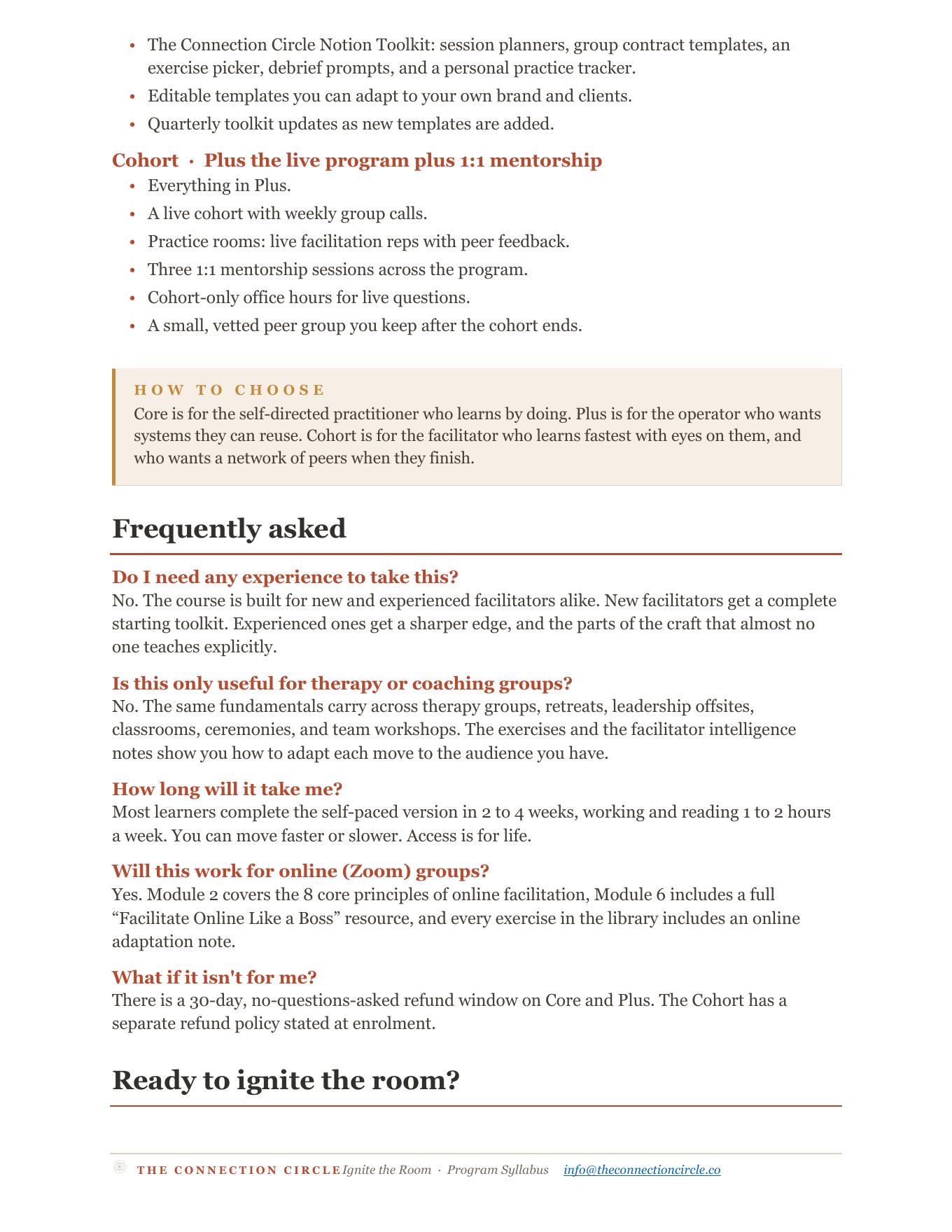Ignite the Room syllabus page 7
